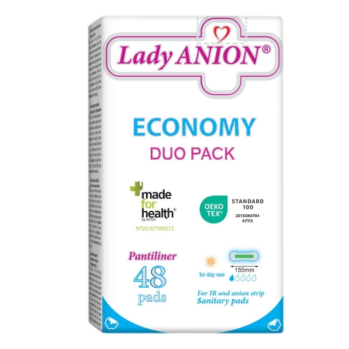 Lady ANION Pantiliner, kasdienio naudojimo ploni įklotai, N48