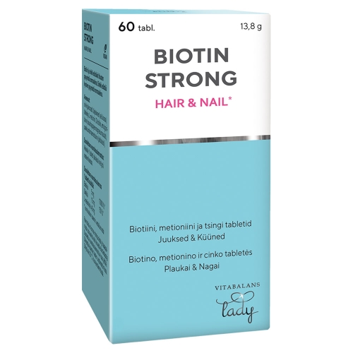 VITABALANS LADY BIOTIN STRONG HAIR & NAIL, 60 tablečių