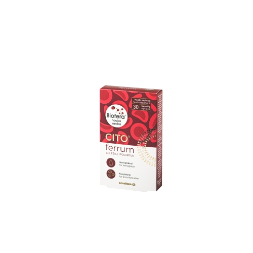 ACONITUM liposominė geležis su folio rūgštimi CITO® FERRUM, N30