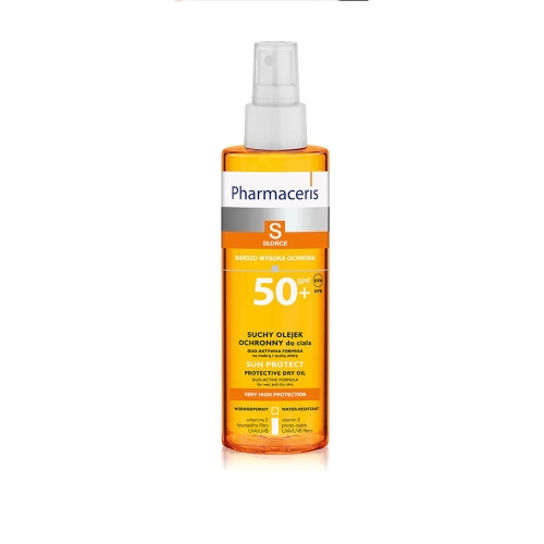 PHARMACERIS S purškiamas aliejus SUN PROTECT SPF50+, 200ml