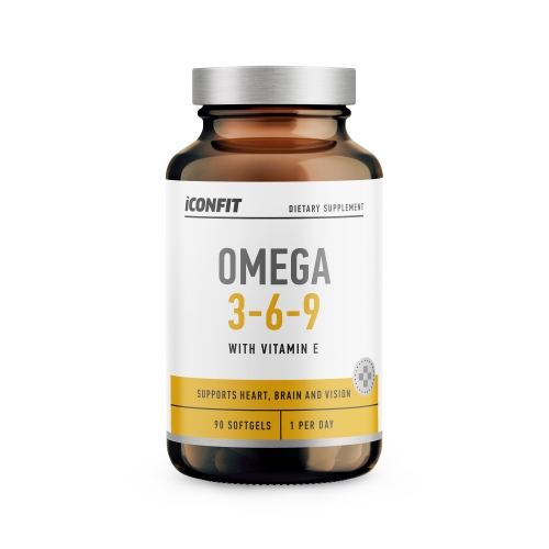ICONFIT Omega 3, 6 & 9 su Vitaminu E. 1000mg, N90