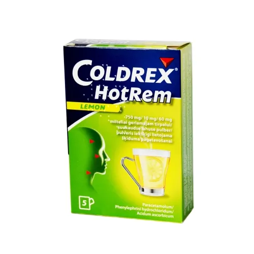 Coldrex HotRem Lemon milteliai geriamam tirpalui N5