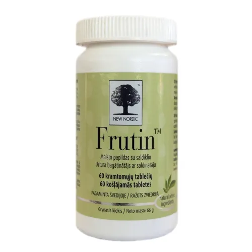 NEW NORDIC Frutin kramtomosios tabletės, N60