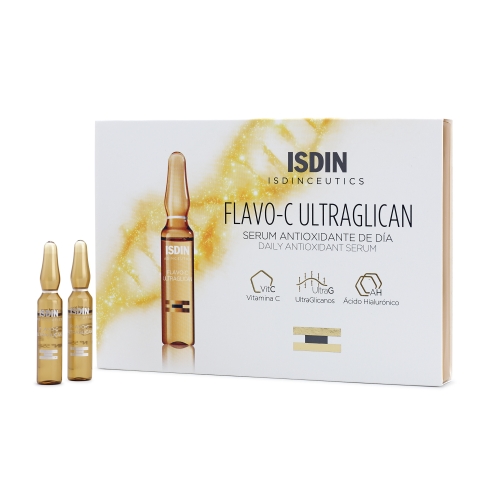 ISDIN odą skaistinančios ampulės FLAVO-C ULTRAGLICAN, 2ml x N10