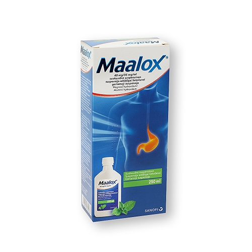 Maalox 40mg+35mg/ml susp. 250ml N1