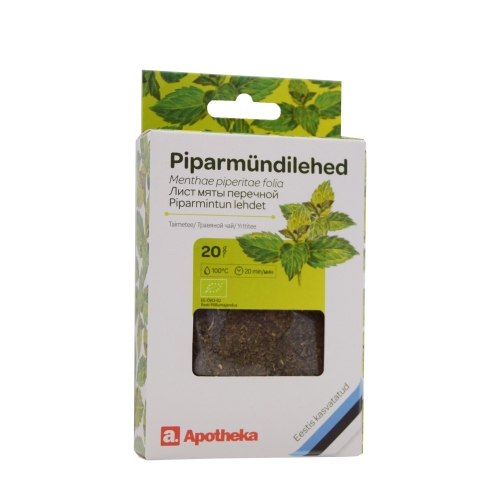 APOTHEKA vaistažolių arbata PIPIRMĖČIŲ LAPAI, 20g