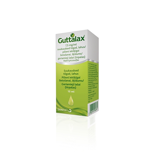 Guttalax 7,5mg/ml lašai 15ml N1