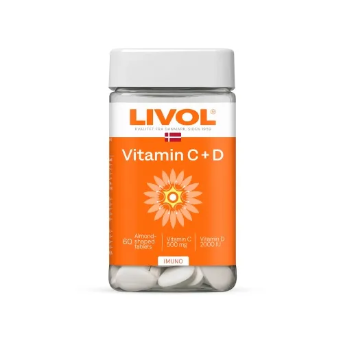 LIVOL EXTRA Vitaminai C + D, 60 tabl.