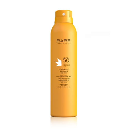 BABĒ apsauginė dulksna drėgnai odai SUN WET SKIN SPF50, 200ml