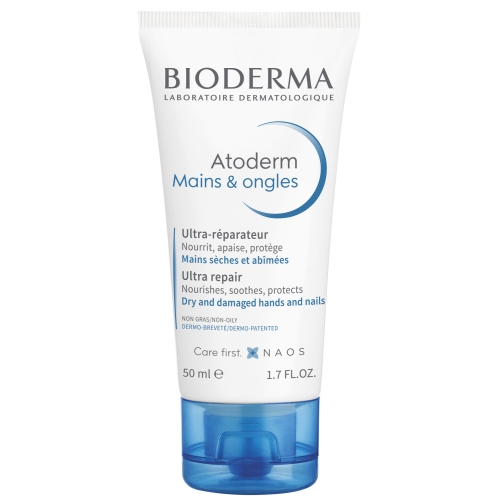 BIODERMA maitinamasis rankų kremas ATODERM MAINS & ONGLES, 50ml