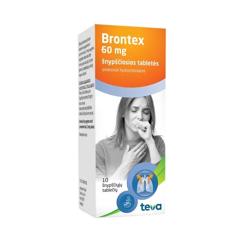 Brontex 60mg šnypščiosios tabletės N10