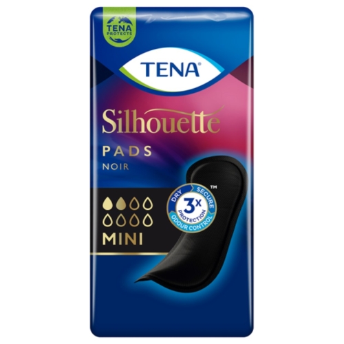 TENA paketai SILHOUETTE NOIR MINI, juoda spalva, N18