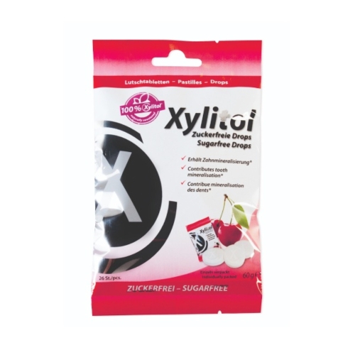 XYLITOL pastilės su ksilitoliu, vyšnių skonio, N26