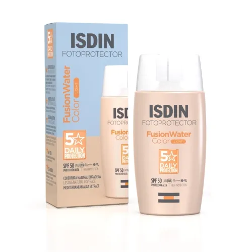 ISDIN FUSION WATER veido emulsija SPF50 su spalva LIGHT, 50ml