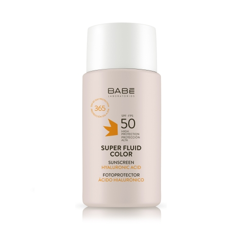 BABE apsauginė emulsija veidui, su spalva SUPER FLUID SPF50, 50ml