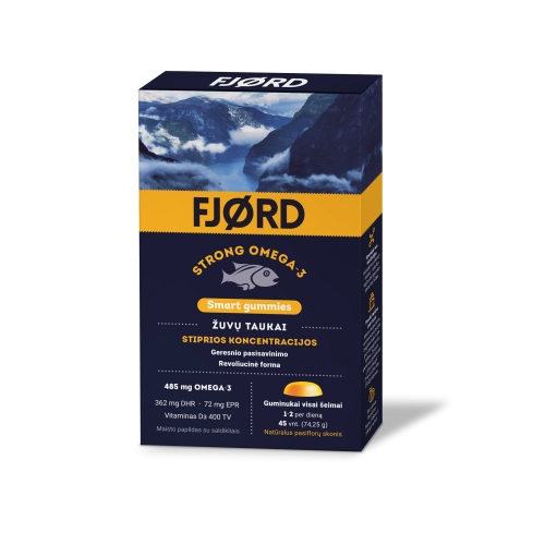 FJORD Strong Omega-3 Smart guminukai N45