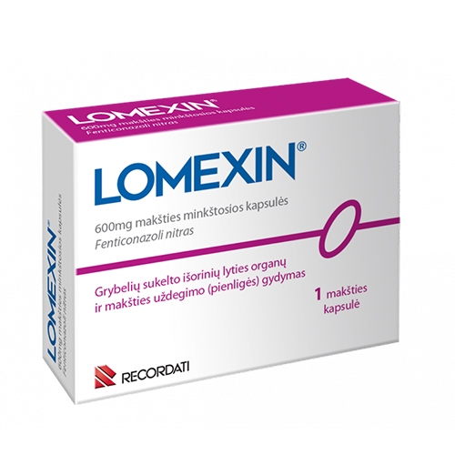 Lomexin 600mg makšties minkštosios kapsulės N1
