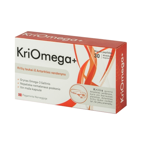ACONITUM omega-3 KRIOMEGA+, 30 kapsulių