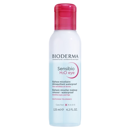BIODERMA dvifazis micelinis makiažo valiklis Sensibio H2O eye, 125 ml