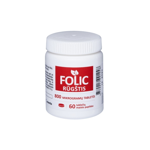 FOLIO RŪGŠTIS 800mg, 60 tablečių