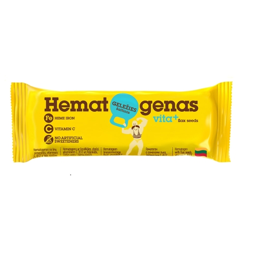 HEMATOGENAS su linų sėmenimis ir vitaminais VITA+, 50g