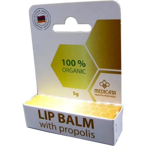 Lūpų balzamas su propoliu, medetka, kakavos sviestu, 5g