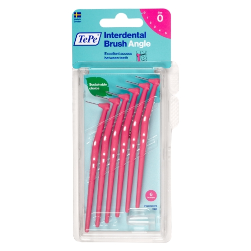 TEPE tarpdančių šepetėliai 0.4mm ANGLE SIZE 0, rožiniai, N6