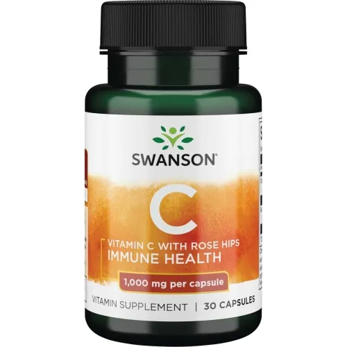 SWANSON Vitaminas C su erškėtuogėmis 1g caps. N30