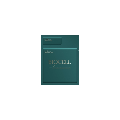 BIOCELL 2 in 1 retinolio veido kaukė ir vitamino C serumas, N1