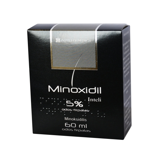 Minoxidil Inteli 50mg/ml odos tirpalas 60ml su dozavimo pompa