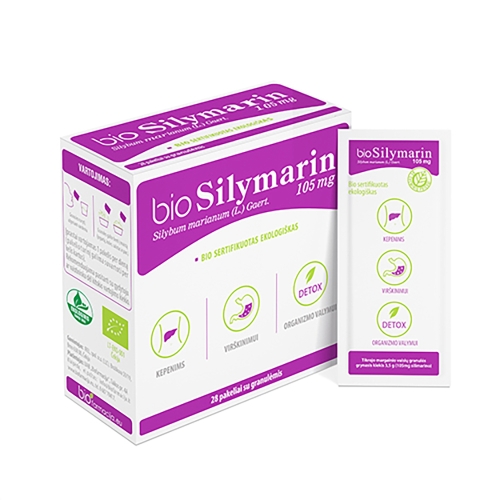BIOSYLIMARIN 105 mg granulės pakeliais 3.5 g, N28