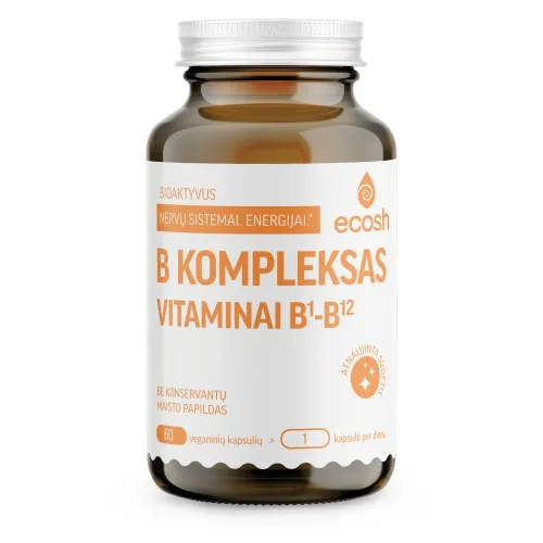 ECOSH Bioaktyvus B vitaminų kompleksas, 60  kapsulių