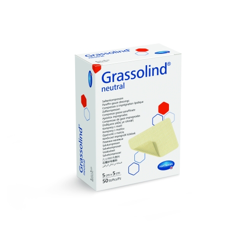 HARTMANN tinklelinis tvarstis GRASSOLIND NEUTRAL, 5 x 5cm, N1
