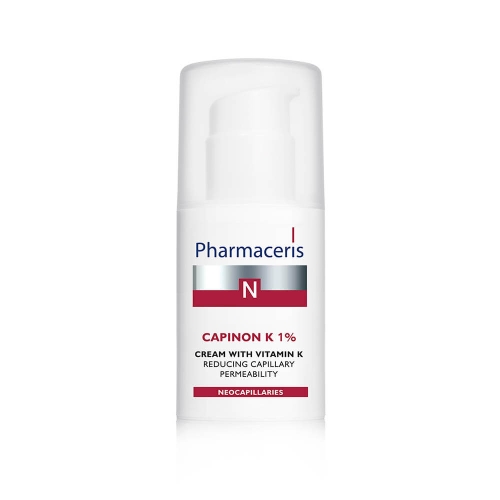 PHARMACERIS N kapiliarus stiprinantis kremas CAPINON K 1%, 30ml