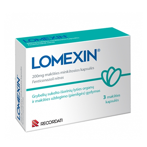 Lomexin 200mg makšties minkštosios kapsulės N3