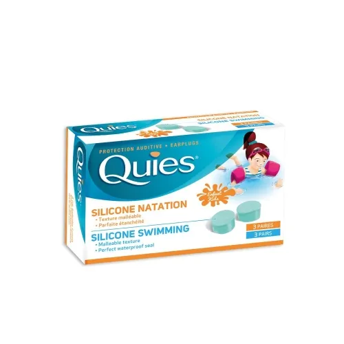 QUIES silikoniniai ausų kištukai vaikams, 3 poros