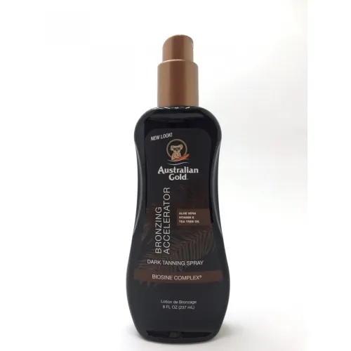 AUSTRALIAN GOLD įdegį skatinantis purškiamasis pienelis su bronzantais