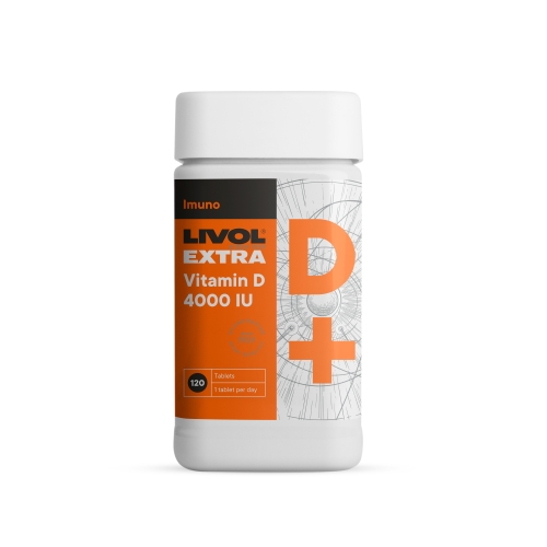 LIVOL EXTRA Vitaminas D 4000 TV, 120 tabl.