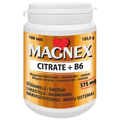 VITABALANS MAGNEX CITRATE + B6, 100 tablečių