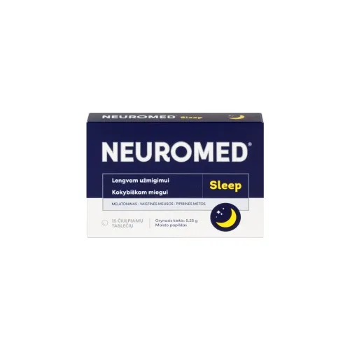 NEUROMED čiulpiamosios tabletės SLEEP, N15