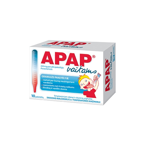 Apap 250mg granulės N10