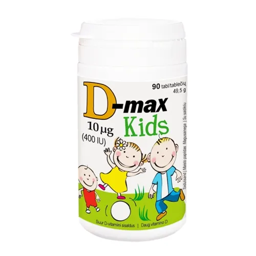 VITABALANS D-MAX KIDS 10mcg, 90 tablečių