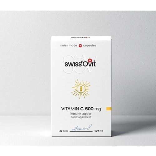 Maisto papildas SwissOvit vitaminas C 500mg, 30 kaps.
