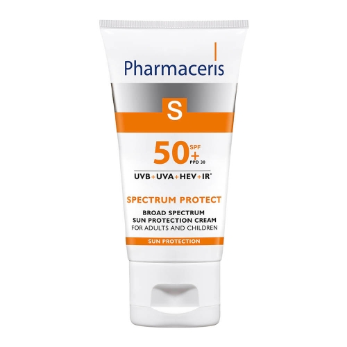 PHARMACERIS S plataus spektro apsauginis kremas veidui SPF50+, 50ml