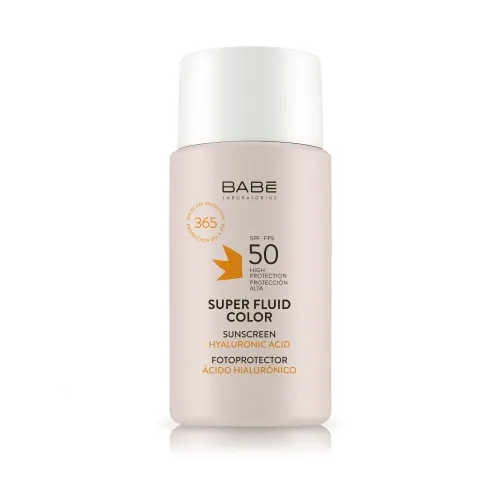 BABÉ apsauginė emulsija veidui, su spalva SUPER FLUID SPF50, 50ml