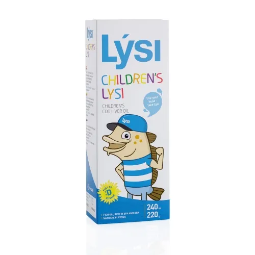 LYSI žuvų taukai vaikams natūralaus skonio CHILDRENS, 240ml