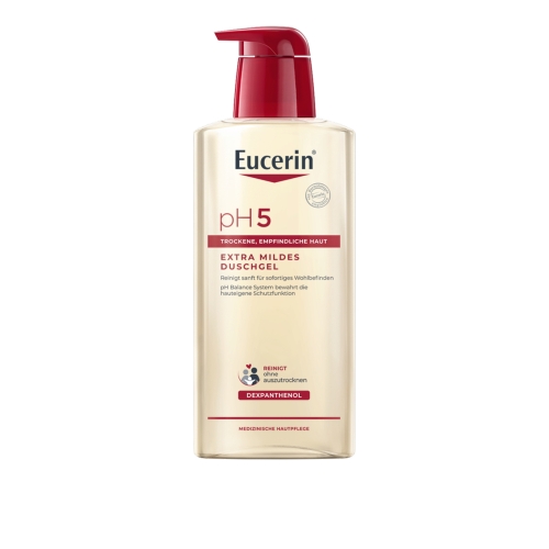 EUCERIN švelnus dušo gelis sausai, jautriai odai pH5, 400ml