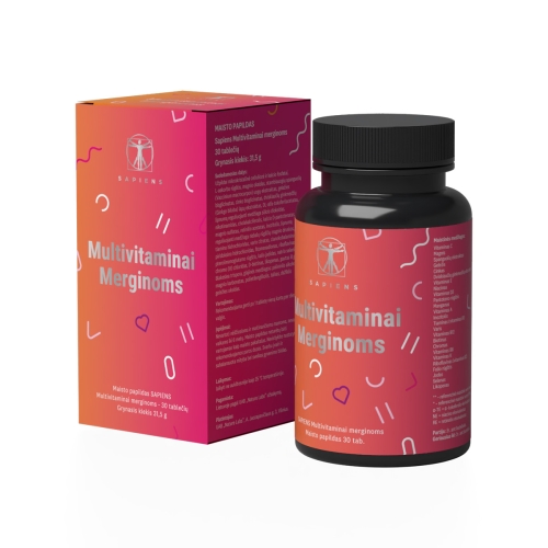 SAPIENS Multivitaminai merginoms tabletės, N30