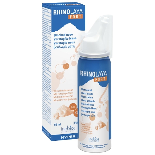 RHINOLAYA FORT, Himalajų druskos hipertoninis nosies purškalas, 50 ml