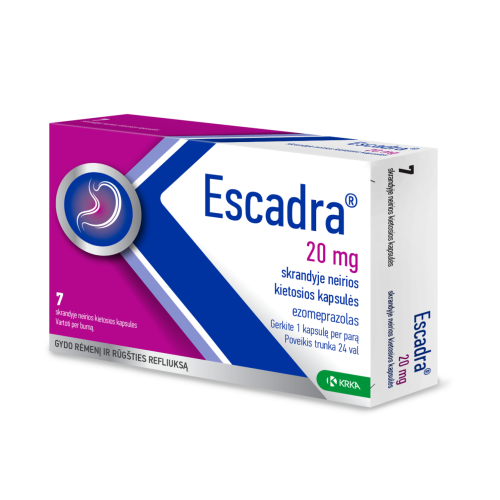 Escadra 20mg skrandyje neirios kiet.kapsulės N7